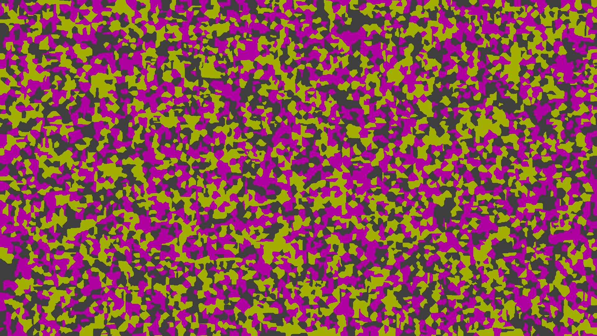 Diskrete Simulation mit drei Farben.