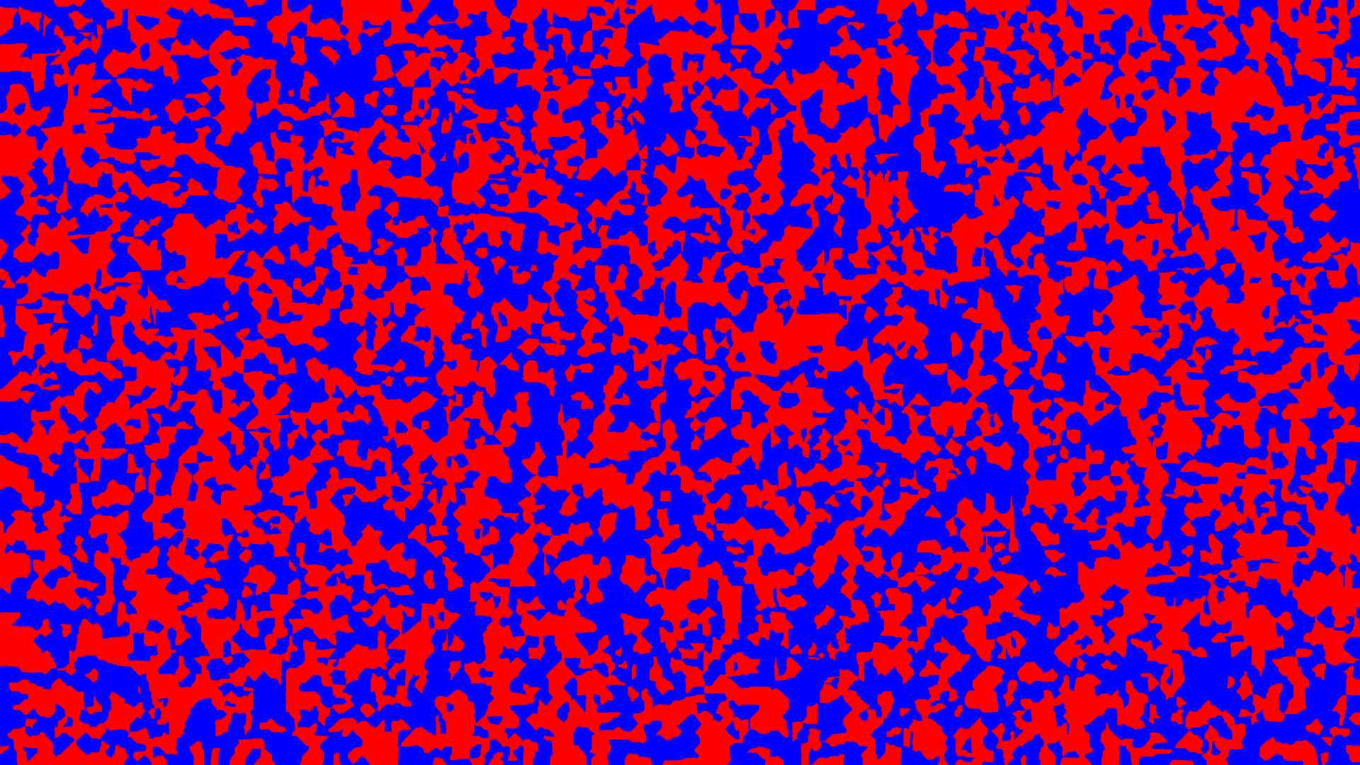 Diskrete Simulation mit zwei Farben.